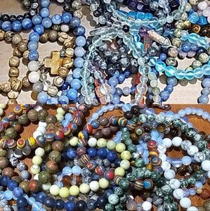 Genuine Custom Made Stretchy Gemstone Beaded Bracelet